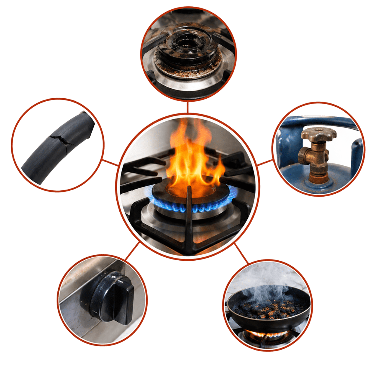 causes of gas fires in kitchens