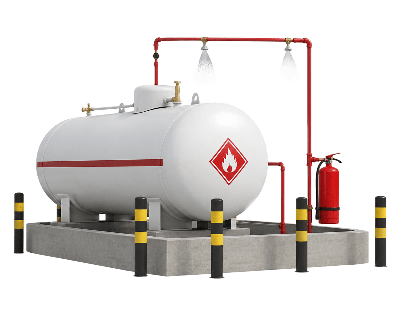 LPG tank fire protection